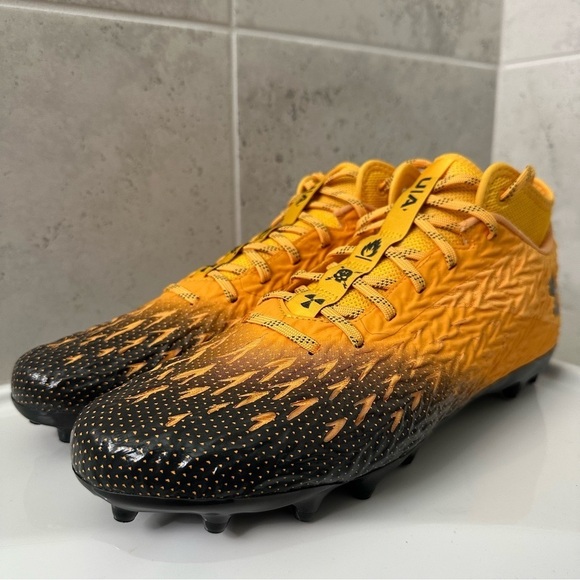 Under Armour Golden Yellow and Black Cleats Size 12 Men main image 12